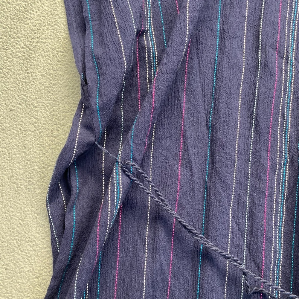 Lane Bryant Womens Navy Blue Striped Dress,Size 10/12,Tunic,Hippi - Picture 9 of 10